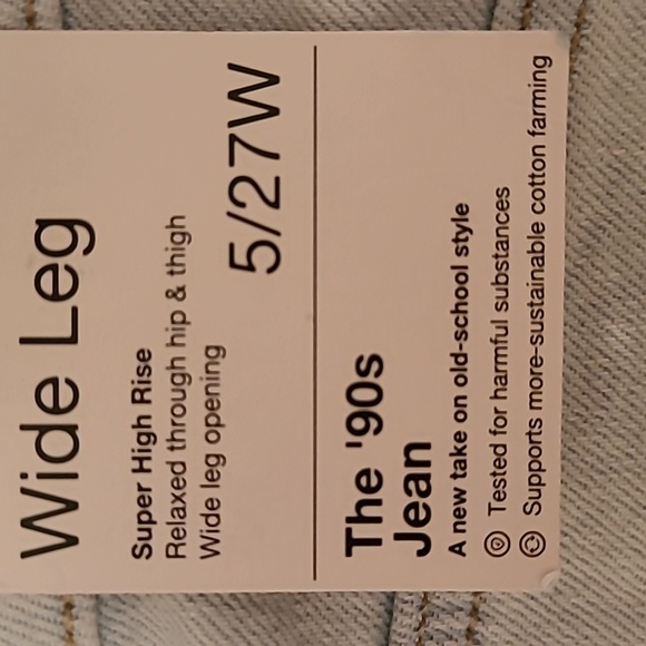 SO BRAND WOMENS JUNIOR SIZE WIDE LEG SUPER HIGH RISE RELAXED JEANS SIZE 5/27W - Picture 12 of 13